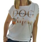 T-Shirt “DOG Mom + Tiernamen” Hund Haustier Frau